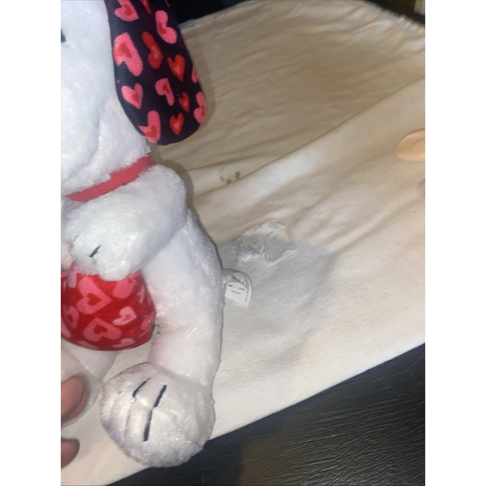 Sitting Snoopy with Heart Plush And‎ Heart Print Ears 12 Inch  Valentine